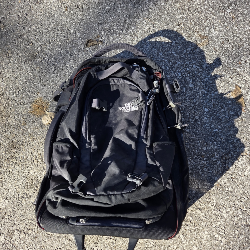The North Face Black and Gray Backpack